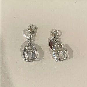 Origami Owl Elegant Silver Bird Cage Dangle